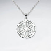 Flower of Life Circle Earrings - Sterling Silver - Majestico Gifts